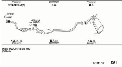 Fonos REK014760 - Система випуску ОГ autocars.com.ua