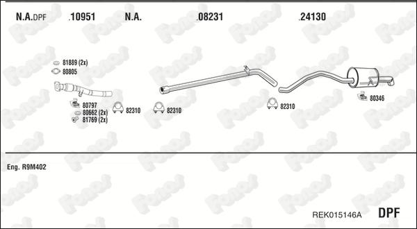 Fonos REK015146A - Система випуску ОГ autocars.com.ua