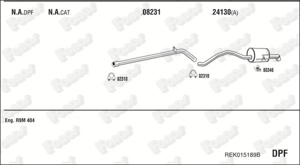 Fonos REK015189B - Система випуску ОГ autocars.com.ua