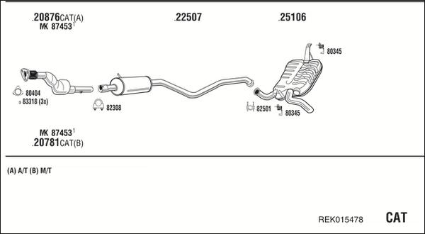 Fonos REK015478 - Система випуску ОГ autocars.com.ua