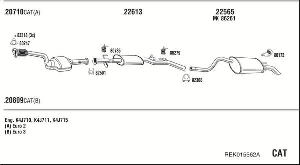 Fonos REK015562A - Система випуску ОГ autocars.com.ua