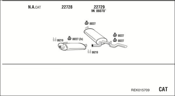 Fonos REK015709 - Система випуску ОГ autocars.com.ua