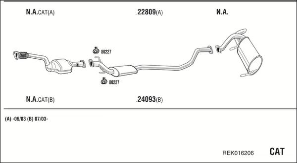 Fonos REK016206 - Система випуску ОГ autocars.com.ua