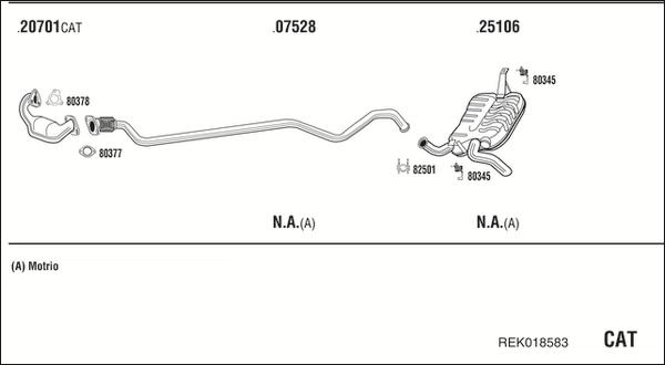 Fonos REK018583 - Система випуску ОГ autocars.com.ua