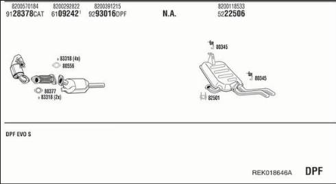 Fonos REK018646A - Система випуску ОГ autocars.com.ua