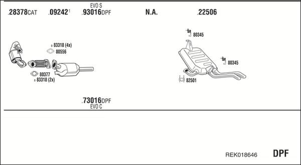 Fonos REK018646 - Система випуску ОГ autocars.com.ua