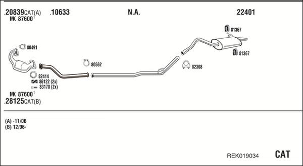 Fonos REK019034 - Система випуску ОГ autocars.com.ua