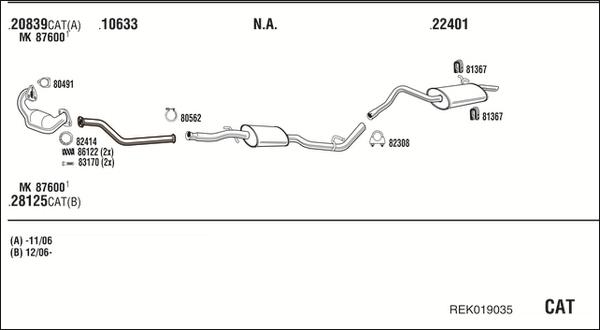 Fonos REK019035 - Система випуску ОГ autocars.com.ua