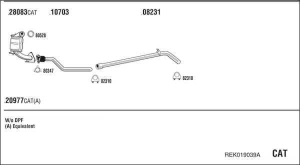 Fonos REK019039A - Система випуску ОГ autocars.com.ua