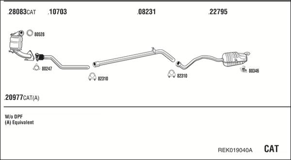 Fonos REK019040A - Система випуску ОГ autocars.com.ua