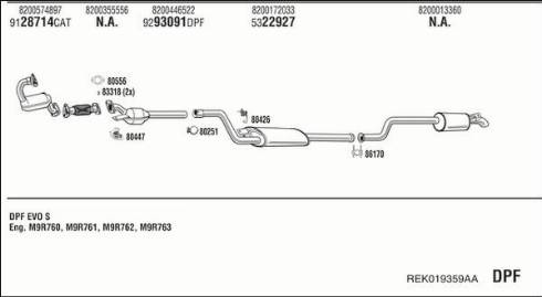 Fonos REK019359AA - Система випуску ОГ autocars.com.ua