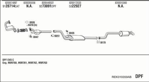 Fonos REK019359AB - Система випуску ОГ autocars.com.ua