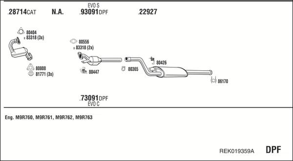 Fonos REK019359A - Система випуску ОГ autocars.com.ua