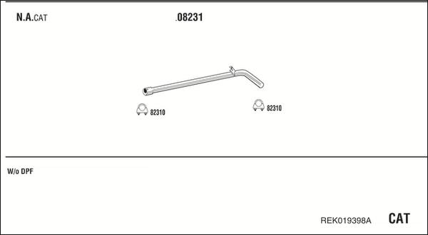 Fonos REK019398A - Система випуску ОГ autocars.com.ua