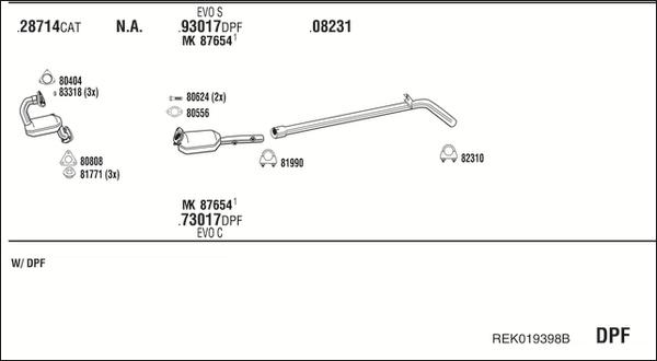 Fonos REK019398B - Система випуску ОГ autocars.com.ua