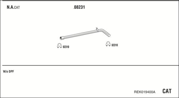 Fonos REK019400A - Система випуску ОГ autocars.com.ua