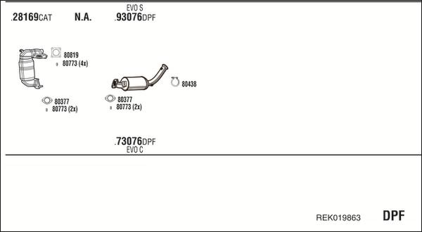 Fonos REK019863 - Система випуску ОГ autocars.com.ua