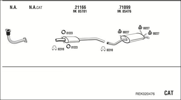 Fonos REK020476 - Система випуску ОГ autocars.com.ua