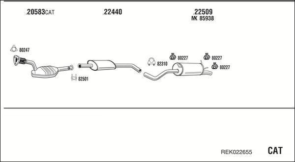 Fonos REK022655 - Система випуску ОГ autocars.com.ua
