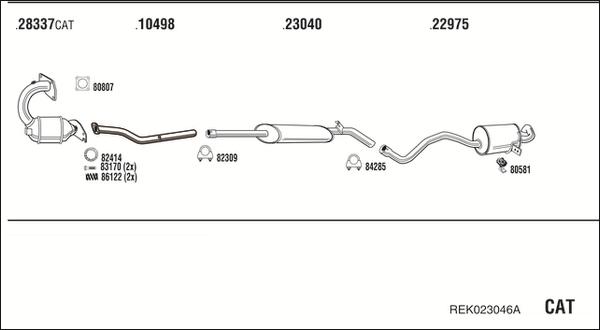Fonos REK023046A - Система випуску ОГ autocars.com.ua