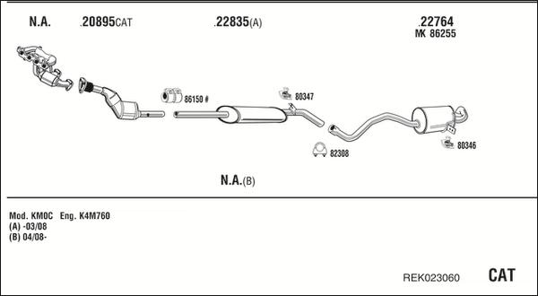 Fonos REK023060 - Система випуску ОГ autocars.com.ua