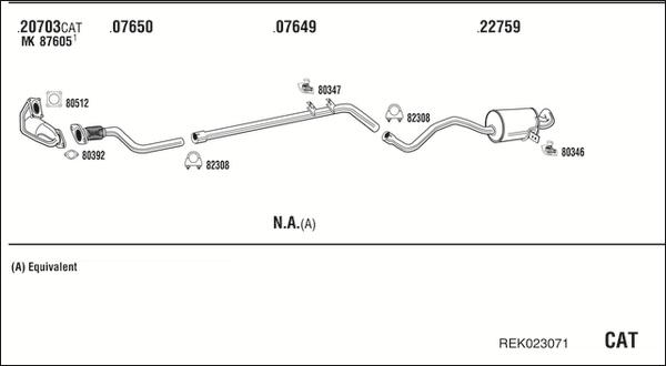 Fonos REK023071 - Система випуску ОГ autocars.com.ua