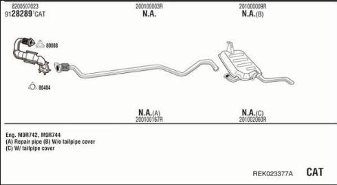 Fonos REK023377A - Система випуску ОГ autocars.com.ua