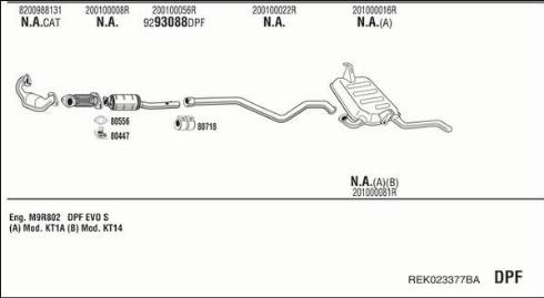 Fonos REK023377BA - Система випуску ОГ autocars.com.ua