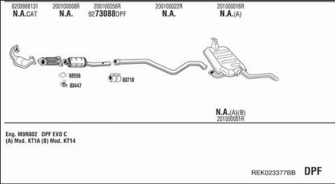 Fonos REK023377BB - Система випуску ОГ autocars.com.ua