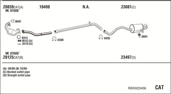 Fonos REK023456 - Система випуску ОГ autocars.com.ua