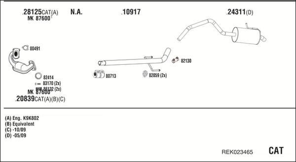 Fonos REK023465 - Система випуску ОГ autocars.com.ua