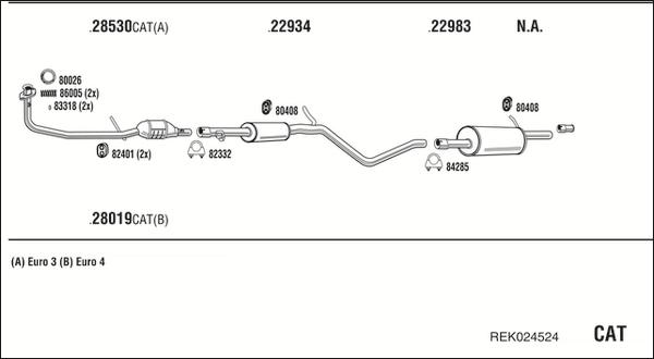 Fonos REK024524 - Система випуску ОГ autocars.com.ua