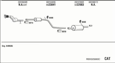 Fonos REK025660C - Система випуску ОГ autocars.com.ua