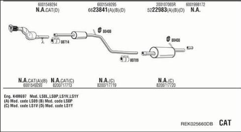 Fonos REK025660DB - Система випуску ОГ autocars.com.ua