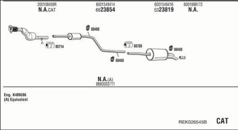 Fonos REK026545B - Система випуску ОГ autocars.com.ua