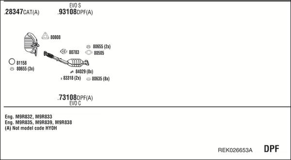 Fonos REK026653A - Система випуску ОГ autocars.com.ua