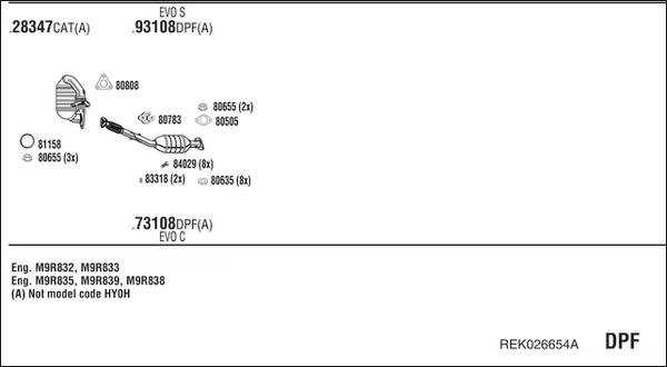 Fonos REK026654A - Система випуску ОГ autocars.com.ua