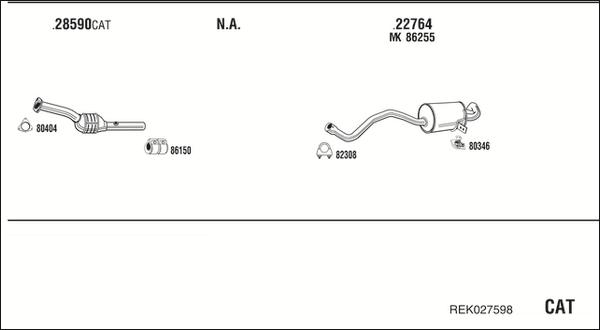 Fonos REK027598 - Система випуску ОГ autocars.com.ua