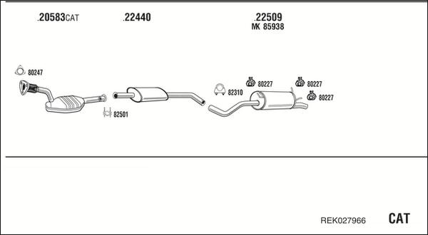 Fonos REK027966 - Система випуску ОГ autocars.com.ua