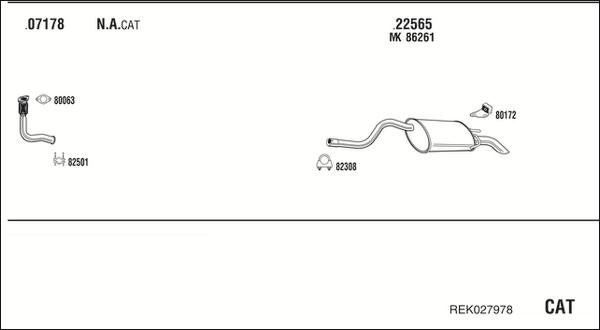Fonos REK027978 - Система випуску ОГ autocars.com.ua