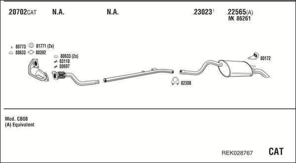 Fonos REK028767 - Система випуску ОГ autocars.com.ua