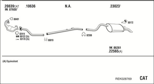 Fonos REK028769 - Система випуску ОГ autocars.com.ua