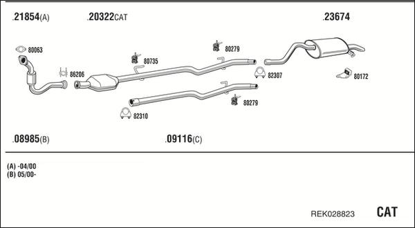 Fonos REK028823 - Система випуску ОГ autocars.com.ua