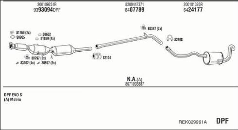 Fonos REK029961A - Система випуску ОГ autocars.com.ua