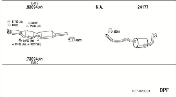 Fonos REK029961 - Система випуску ОГ autocars.com.ua