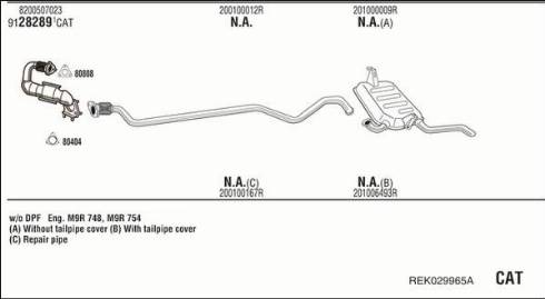 Fonos REK029965A - Система випуску ОГ autocars.com.ua