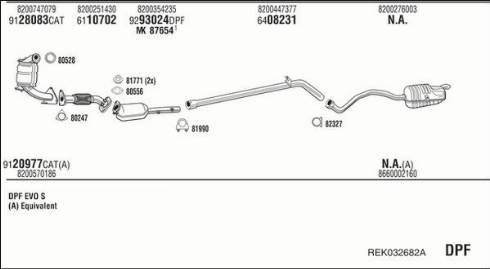 Fonos REK032682A - Система випуску ОГ autocars.com.ua