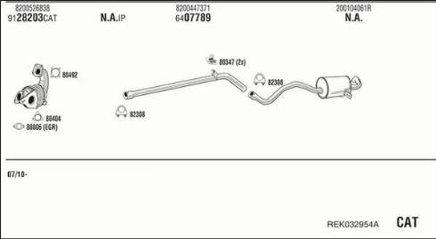 Fonos REK032954A - Система випуску ОГ autocars.com.ua