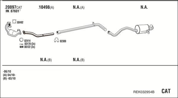 Fonos REK032954B - Система випуску ОГ autocars.com.ua