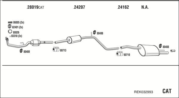 Fonos REK032993 - Система випуску ОГ autocars.com.ua